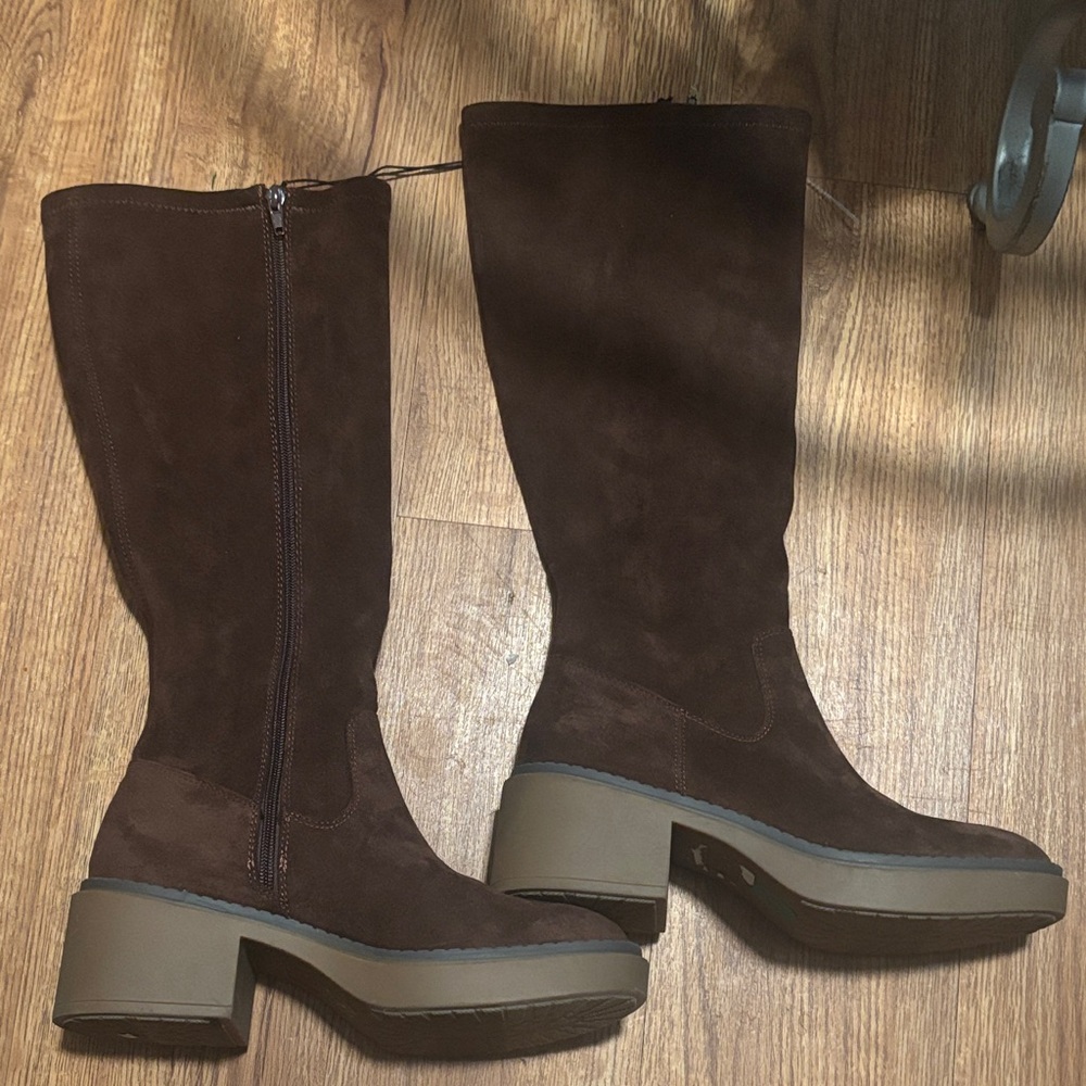 White Mountain Marcella Dark Brown Heeled Boots